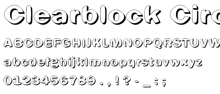 Clearblock circular - 3DFX font